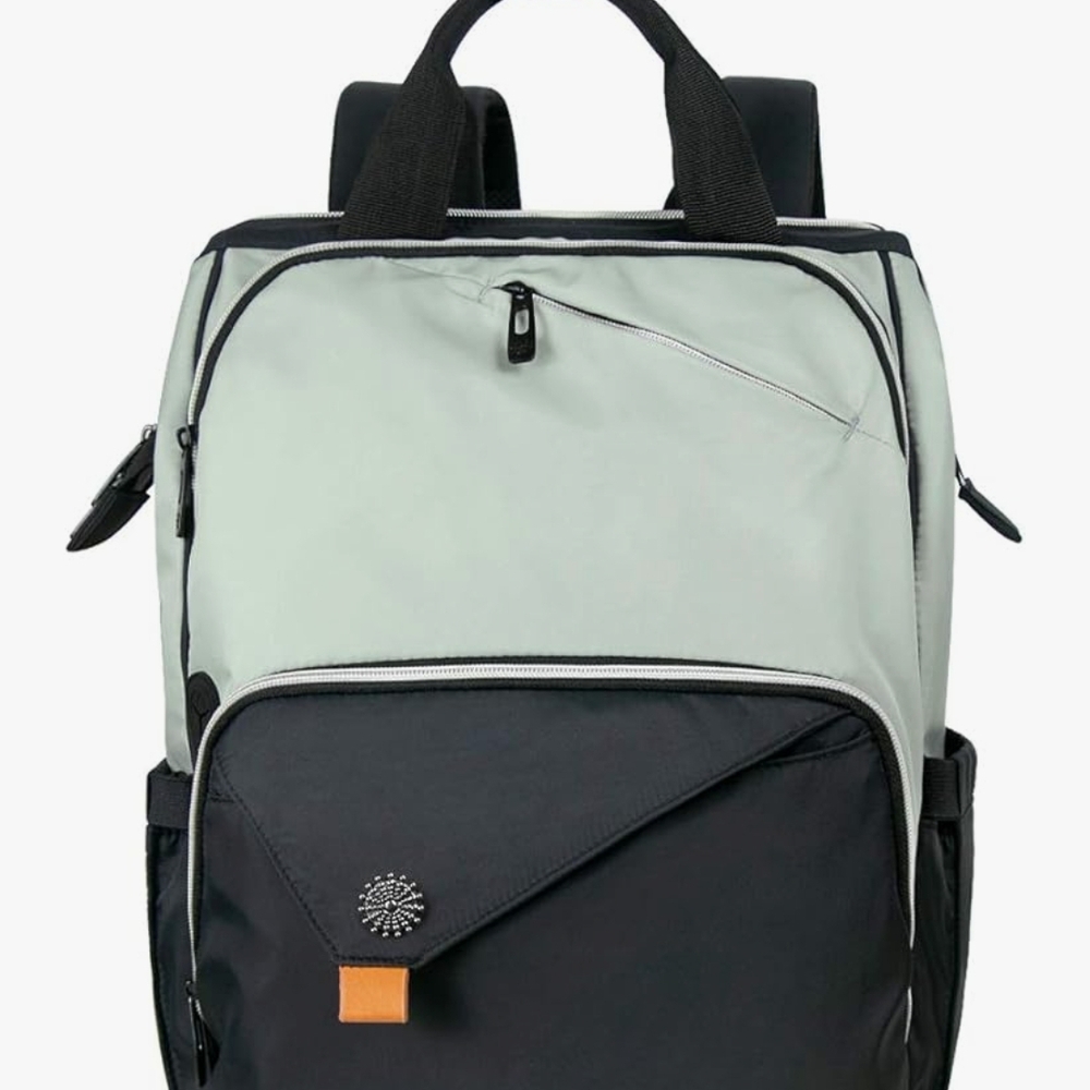 Chic Black and Gray Baby Bag